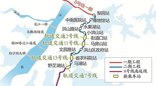 武汉地铁8号线站点图图片